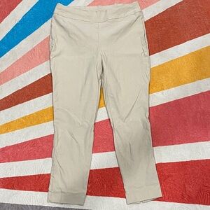 Chicos Pull On crop Tan Casual pants